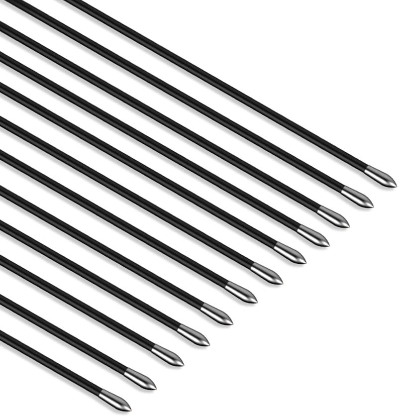 DEERACE 30" Carbon Hunting Arrows Archery Target Practice Arrows with 4" Turkey Feathers Spine 500 for Recurve Bow and Compound Bow(Pack of 12) - Image 3